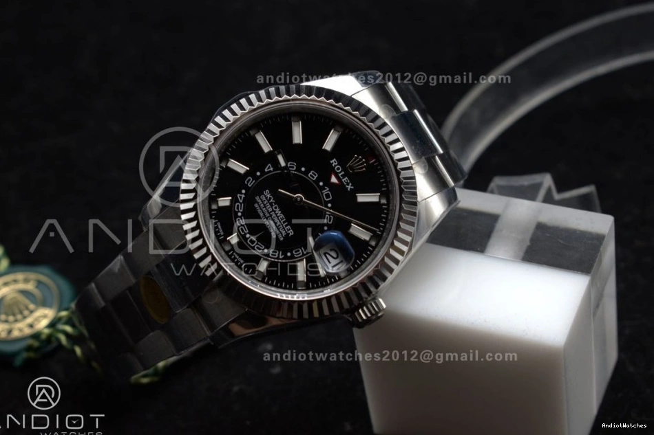 Dial Black Edition SS Best on A 1087 Sky-Dweller 904L SS 1:1 WellDesigned Bracelet 326934 ZF 0301